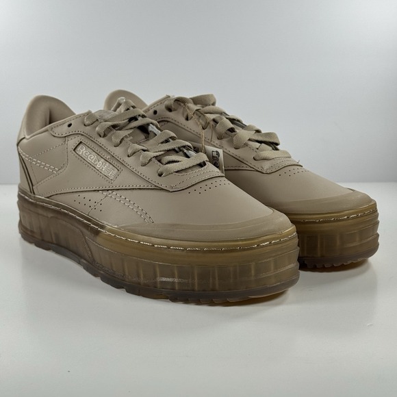 REEBOK Club C Double Geo Flooded Ice Modern Beige Shoes SGZ6418 Women's Size 7.5 - Picture 2 of 10